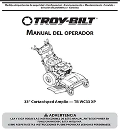 WC33 Operators manual in spanish
