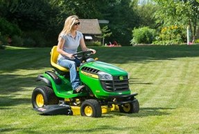 A large lawn requires a powered lawn mower
