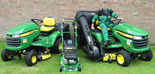 Professional landscaper's commercial lawn mower fleet