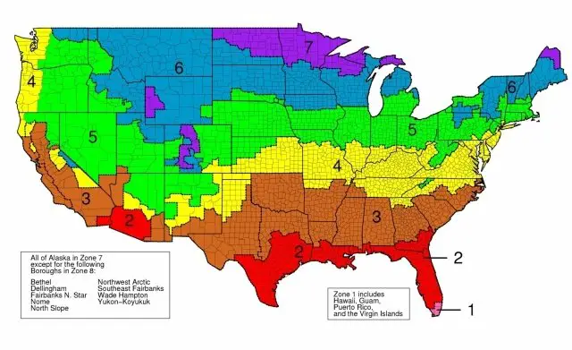 Climate zone map