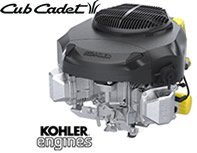 The kohler 7000 series 24HP engine powers the XT1 50“ Cub Cadet