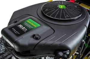 The D125 has a John Deere branded 20 HP engine