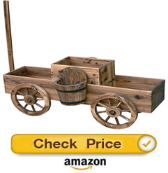 2 tiered wagon - decorative wagons for the yard