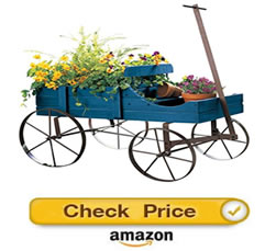 Amish blue wagon - Decorative Wagons For The Yard