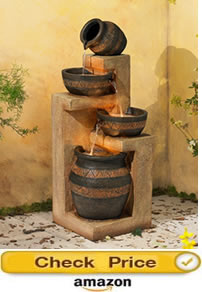Check Price on Amazon Stoneware Bowl and Jar fountain
