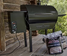The PG24DLX wood pellet smoker requires an electrical socket