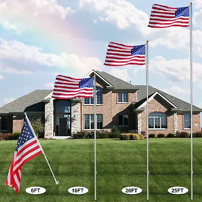 best residential flag pole. Comparison of sizes