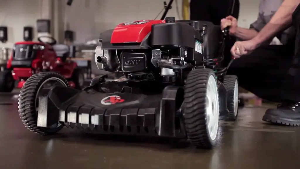 widest push lawn mower