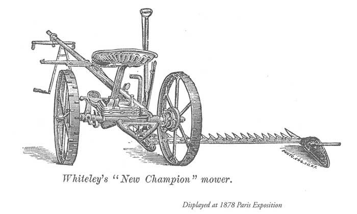 champion horse drawn lawn mower from 1878