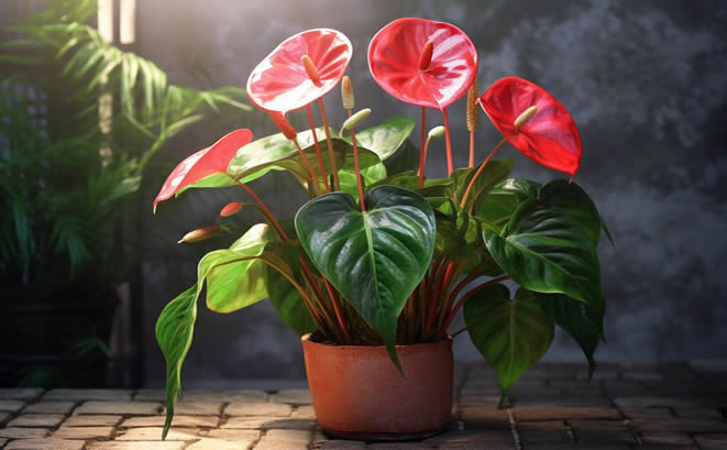 Anthurium in pot